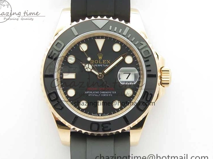 MiroTime 0523 Yacht-Master 116655 UBF 1:1 Best Edition 3D Black Ceramic Bezel on Black Rubber Strap A2836(Free Extra Strap) SunProtective 3061
